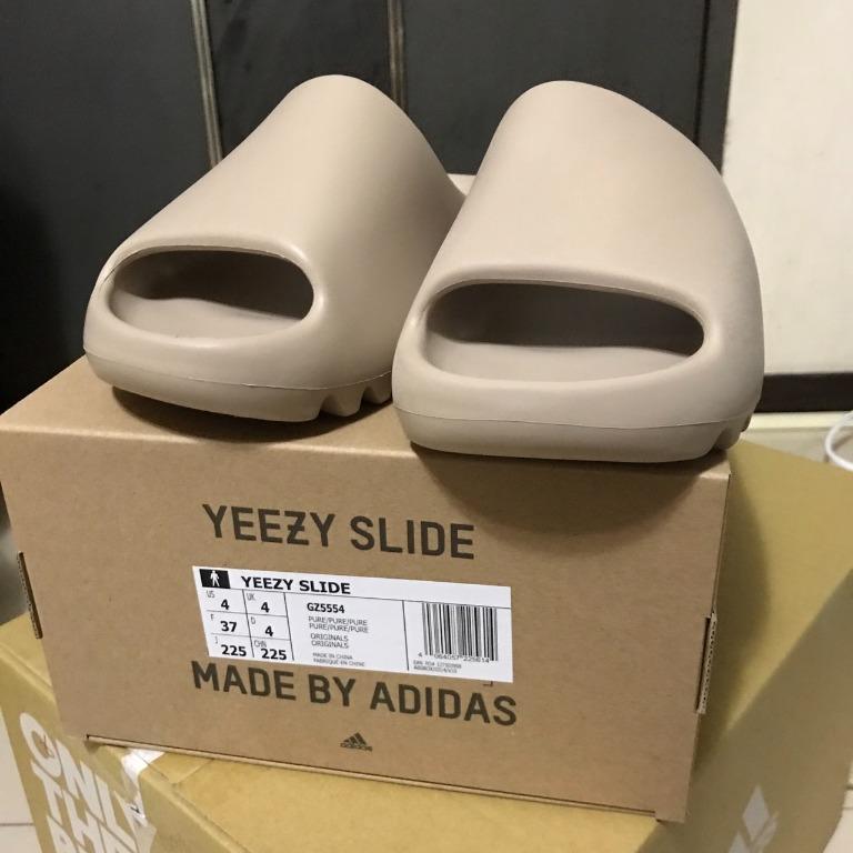 Adidas Yeezy Slide Pure GZ5554 沙色奶茶色UK4 22.5cm 全新, 她的時尚