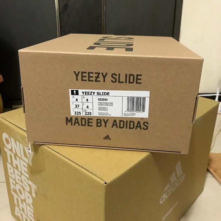 Adidas Yeezy Slide Pure GZ 沙色奶茶色UK4 .5cm 全新, 她