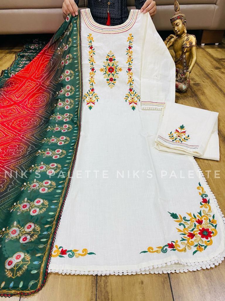 Buy white apple cut kurti with chinese collar Online- Shopclues.com
