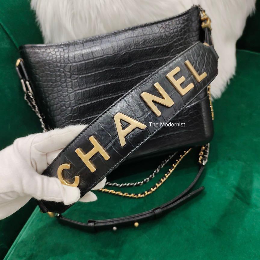 CHANEL GABRIELLE CROC, Luxury, Bags & Wallets on Carousell