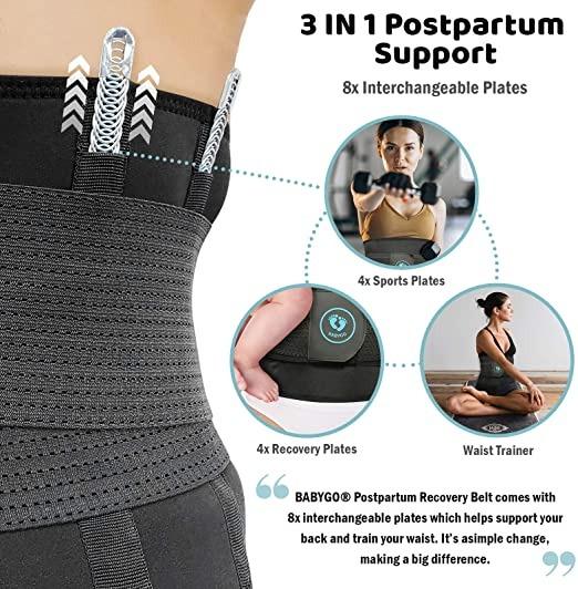 Babygo Postpartum Belly Band Support Belt Wrap Binder Waist Trainer For Women 90 Page Postnatal Book SIZE M 1211 Sports Equipment Exercise Fitness Toning Stretching Accessories on Carousell