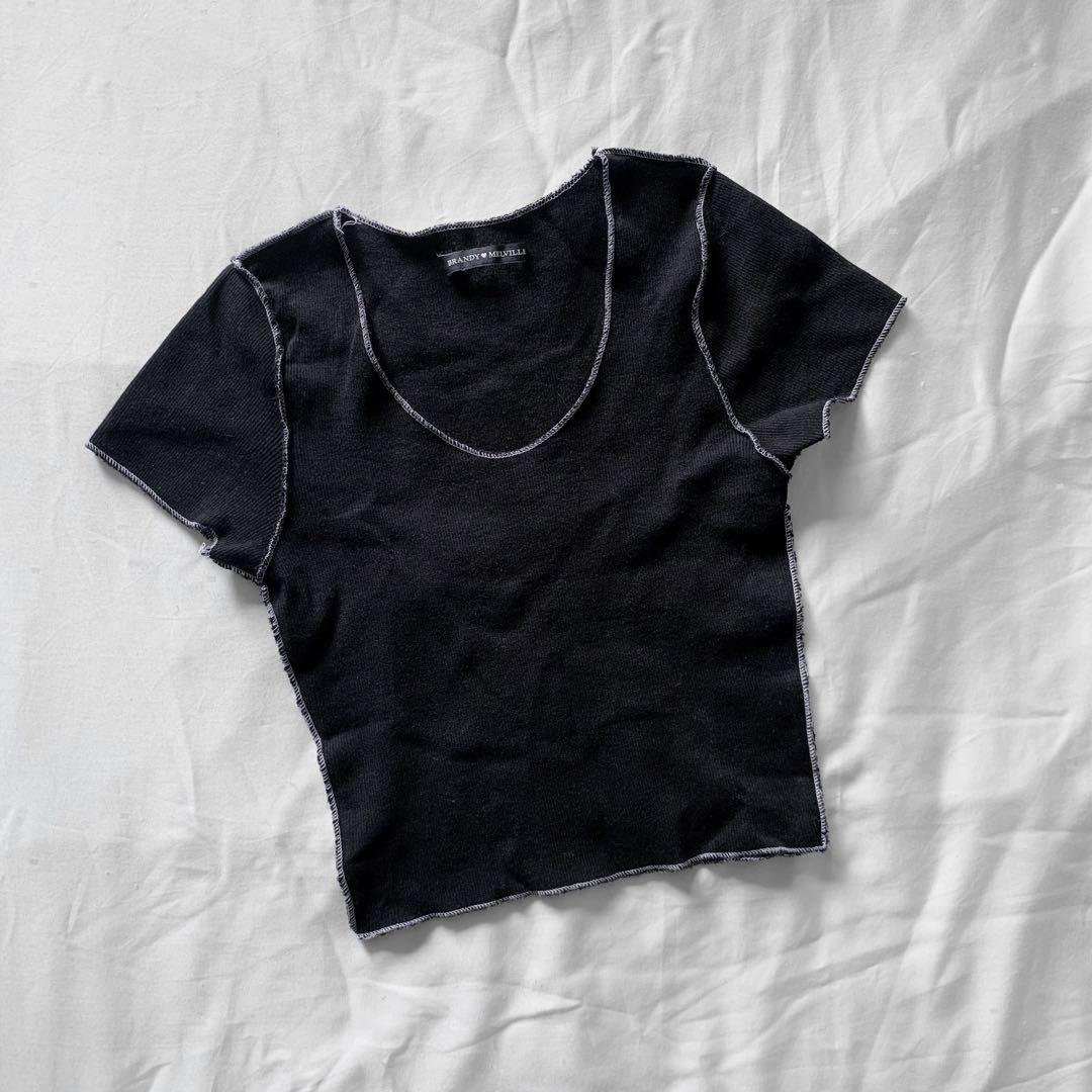 Brandy Melville, Tops, Brandy Melville Black Mckenna Crop Top