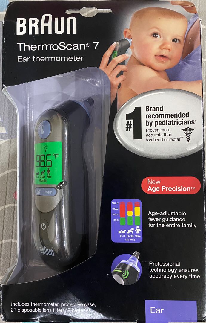 Braun ThermoScan 7, Health & Nutrition, Thermometers on Carousell