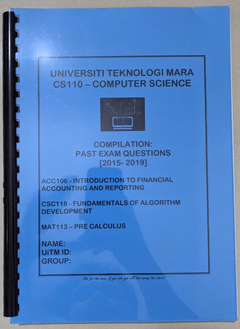 BUKU UITM COMPILATION : PAST EXAM QUESTIONS [2015-2019] ACC106 