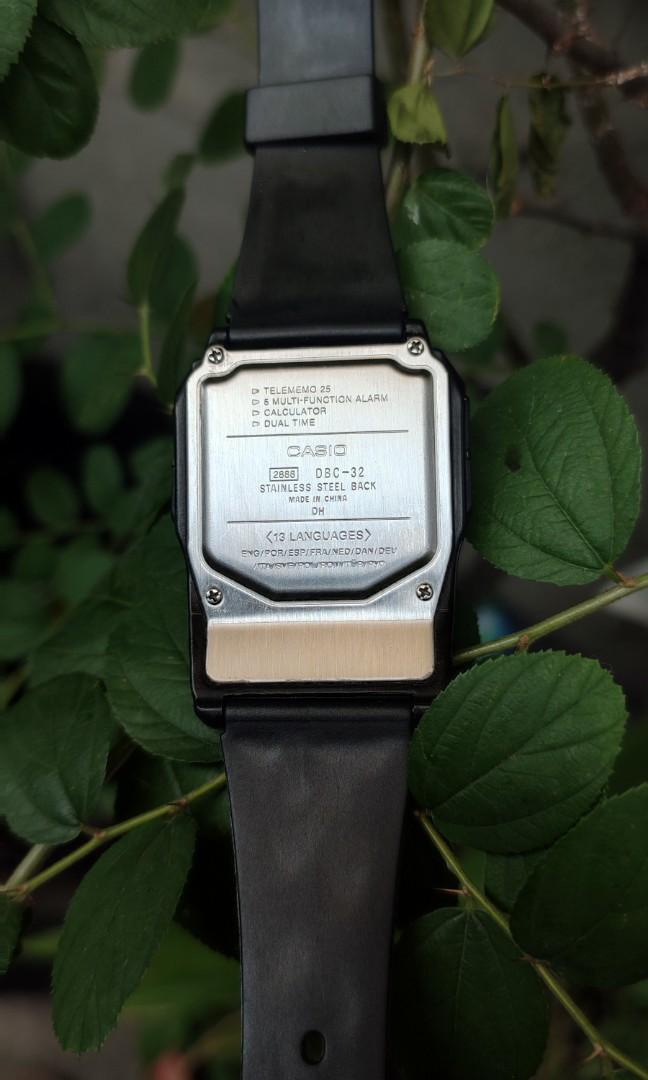 Casio DB c 32 black, Fesyen Pria, Jam Tangan di Carousell