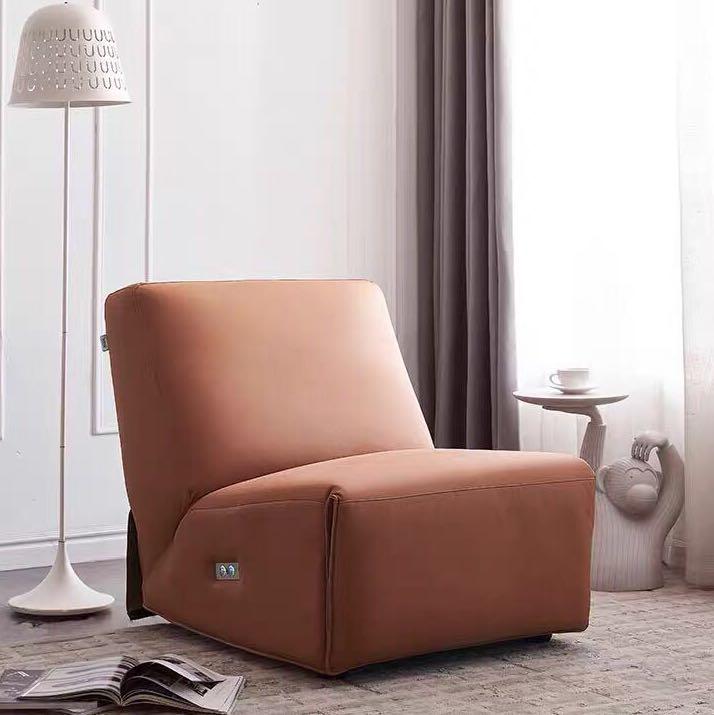 Recliner Chair Retractable Armchair Daybed Adjustable Lounge Chair USB ...