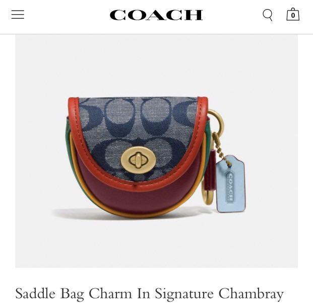 Saddle bag sales charm coach