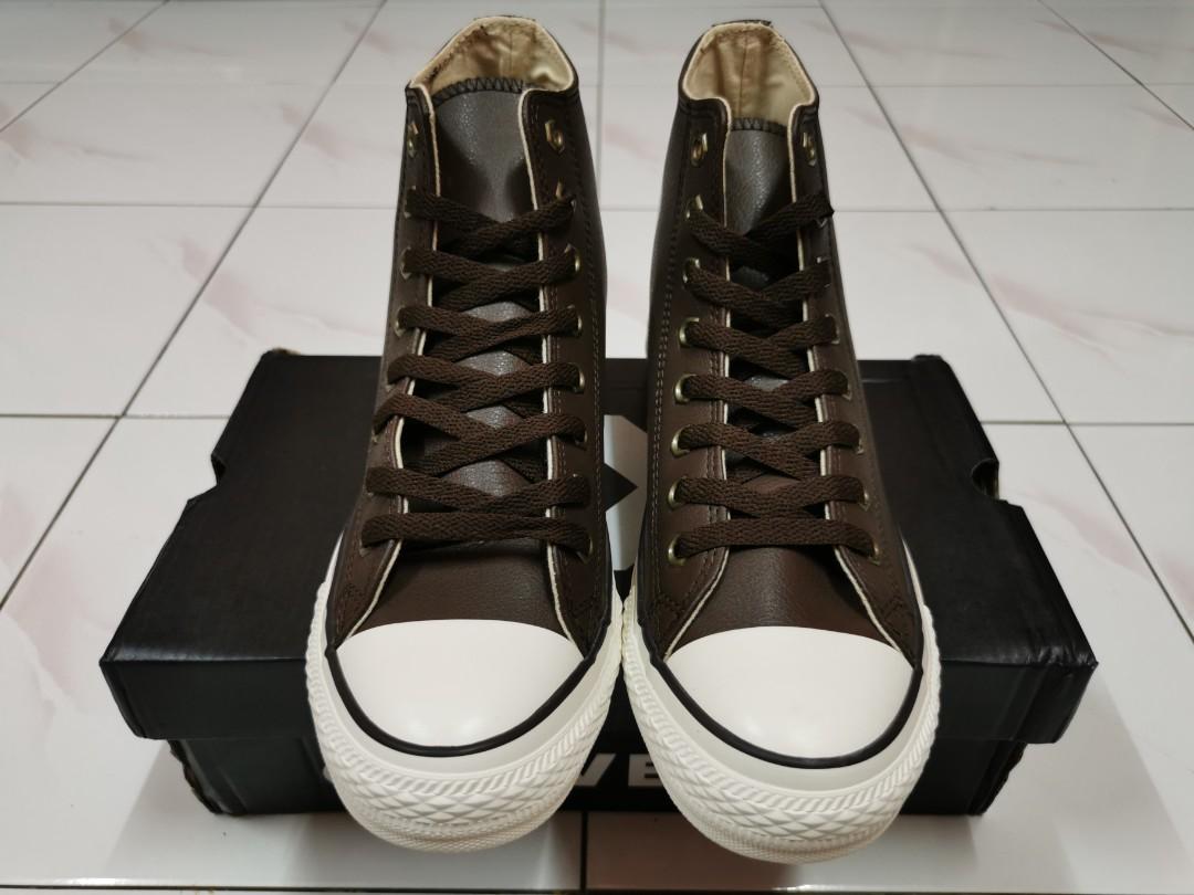 Converse all star ox leather brown sale
