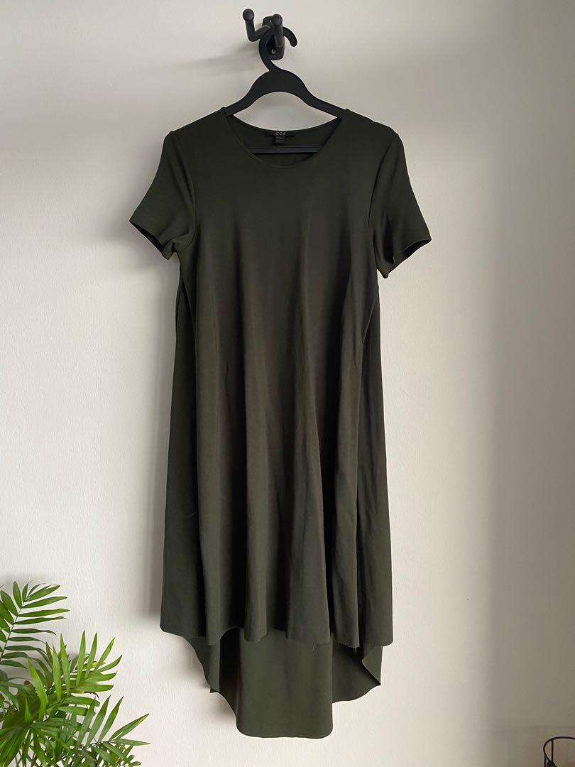Cos olive green dress hot sale