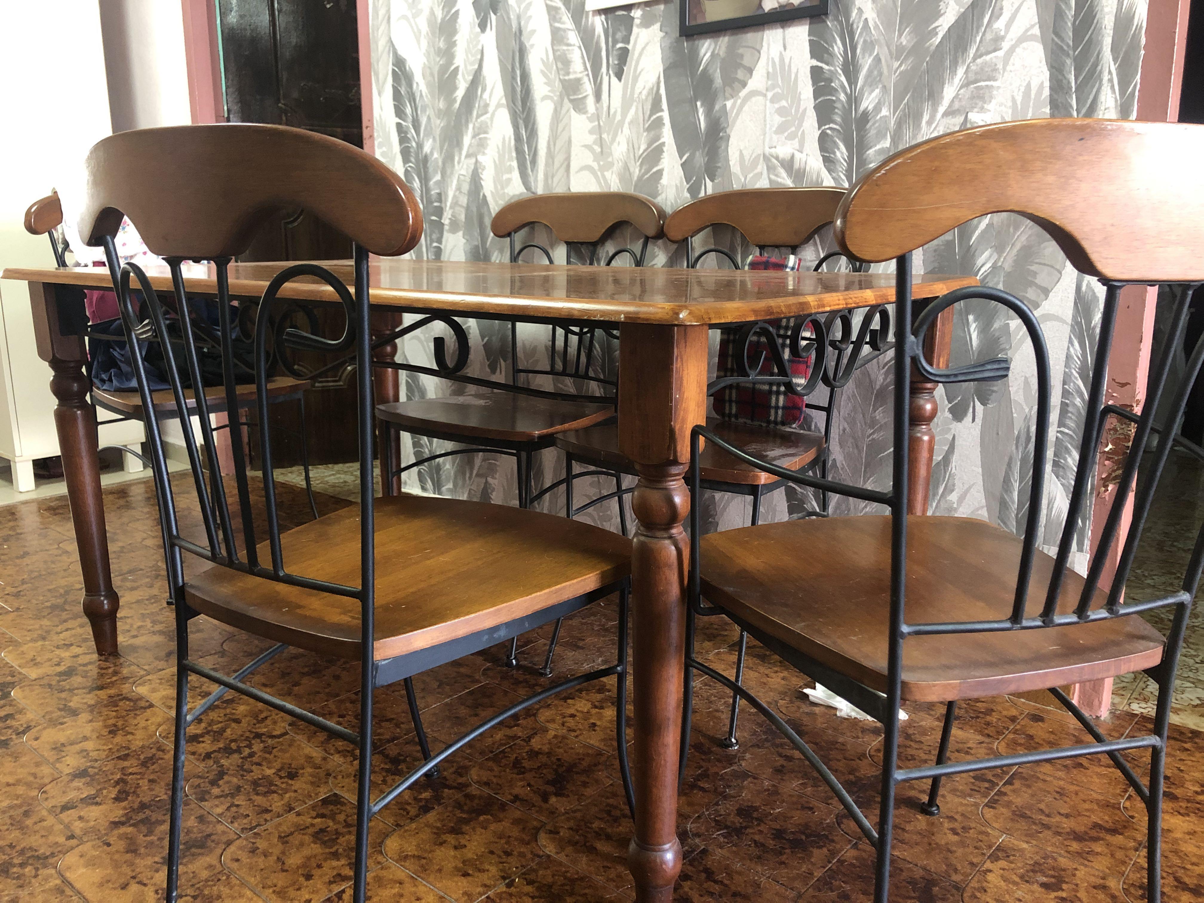 Dining Table (Picket&Rail), Furniture & Home Living, Furniture, Tables