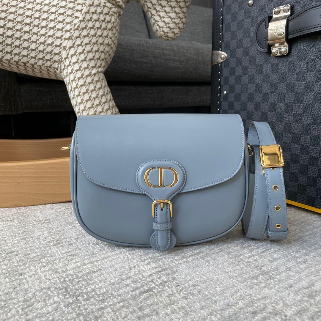 Christian Dior Bobby Bag Medium Blue Oblique, Luxury, Bags & Wallets on  Carousell