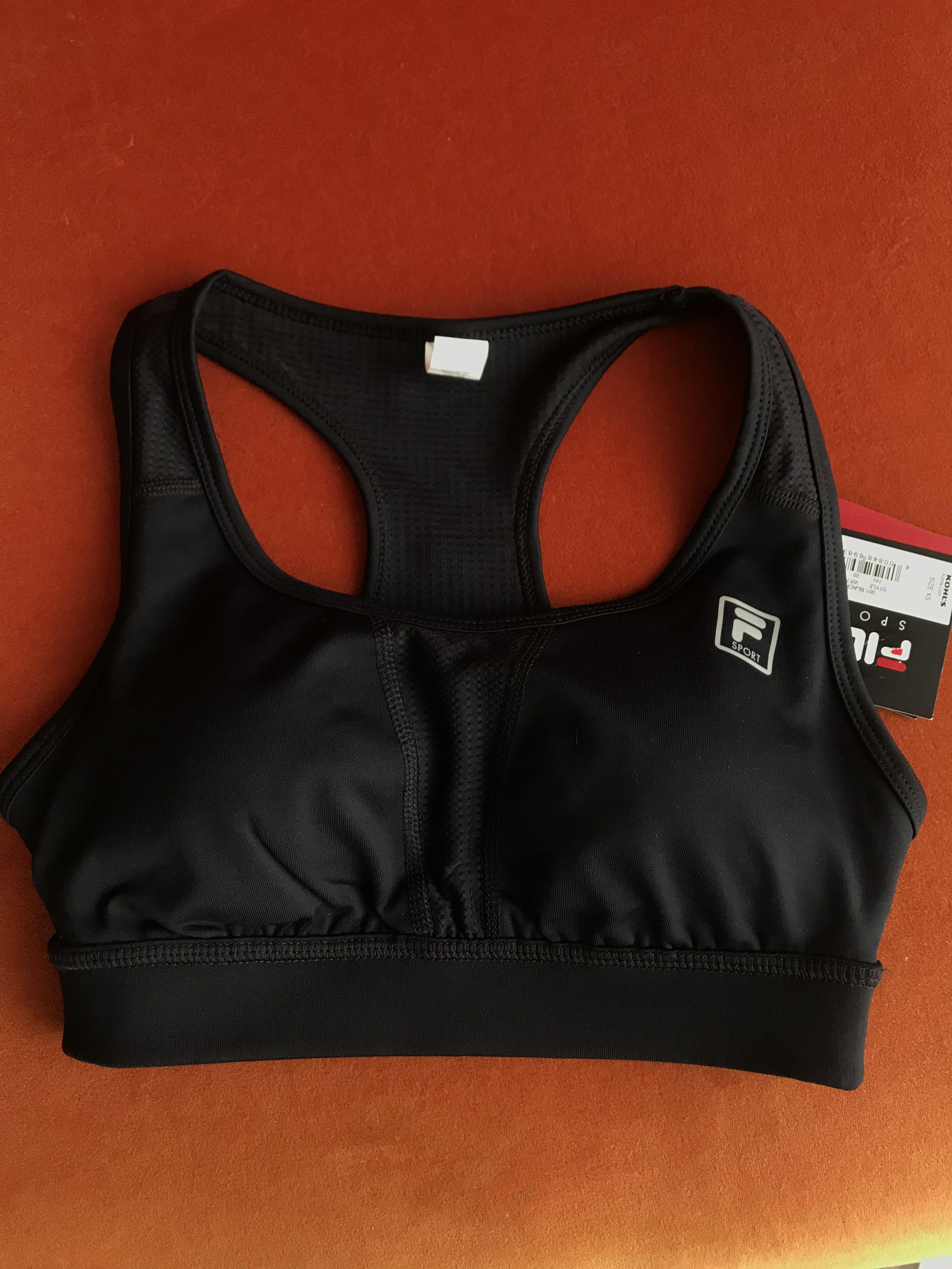 FILA Sports Black Bra Olah Raga Baju Olahraga di Carousell