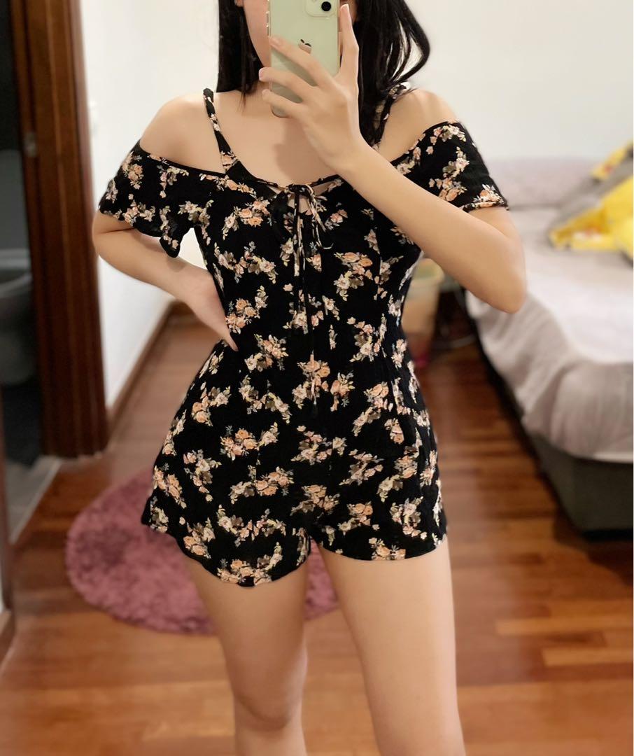 Forever 21 black romper online