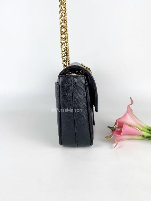 New Prada 1BD193 Black Pattina Saffiano Leather Small Cross Body Bag,  Luxury, Bags & Wallets on Carousell