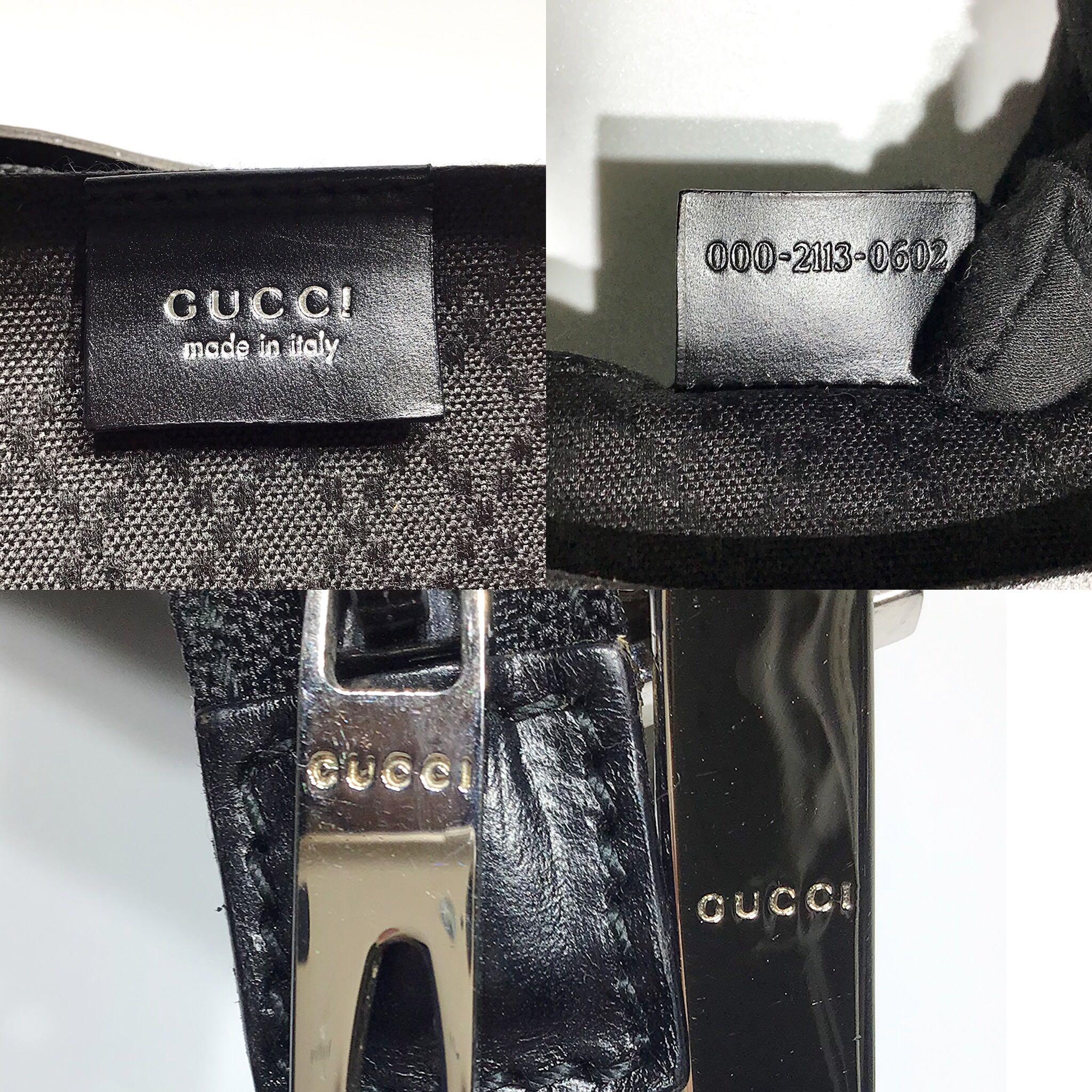 Vintage Gucci Black Guccissima Suede Logo Monogram Shoulder Bag Italy 0602