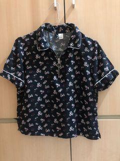 H&M floral lengan pendek