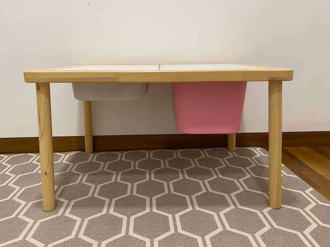 IKEA children desk with Trofast storage, Furniture & Home Living