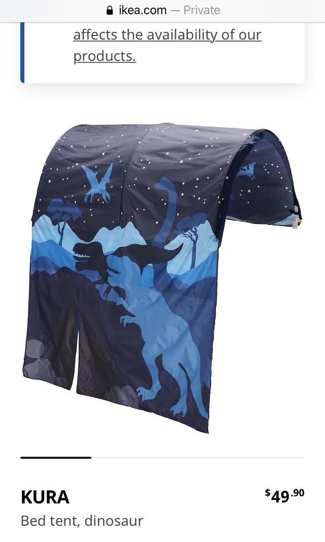 Ikea children reversible bed frame with tent, Babies & Kids, Baby