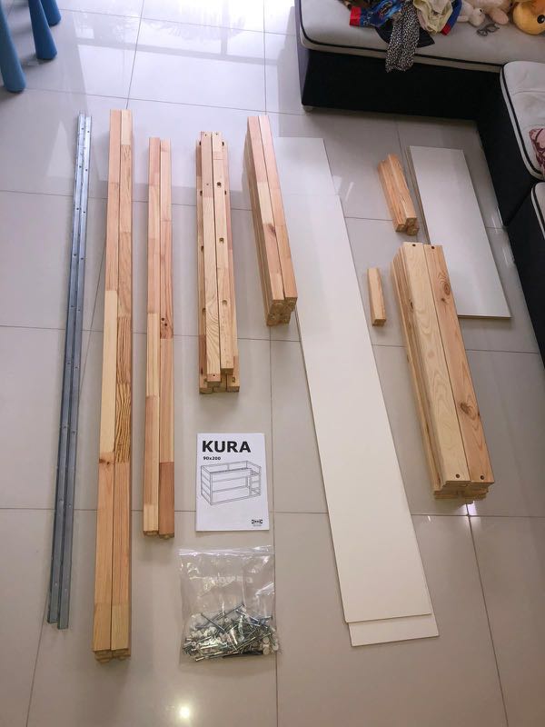 Ikea children reversible bed frame with tent, Babies & Kids, Baby