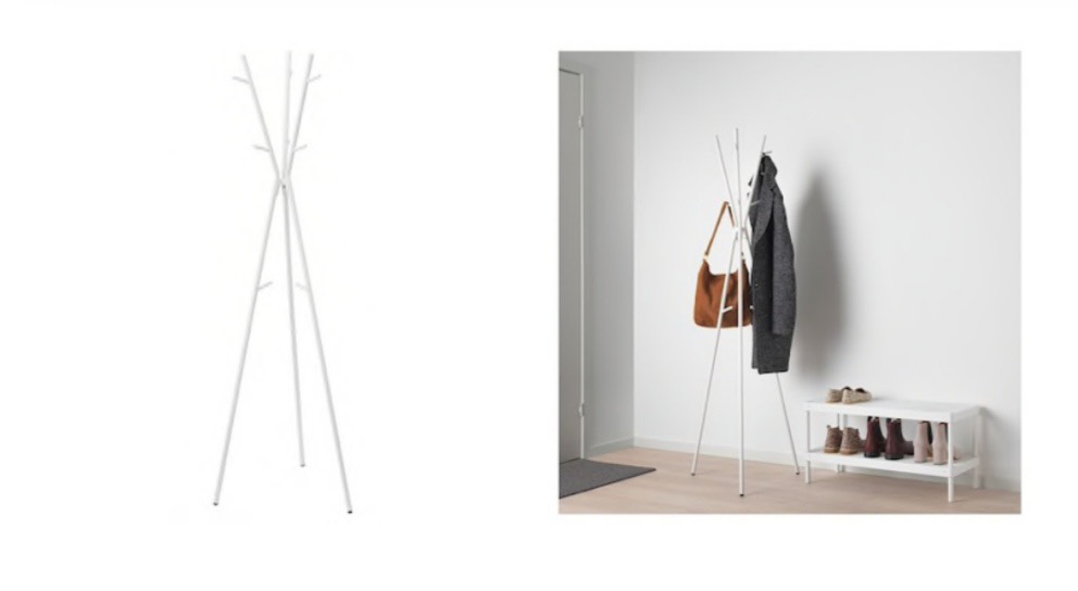 IKEA EKRAR Hat & Coat Stand (White), Furniture & Home Living, Furniture