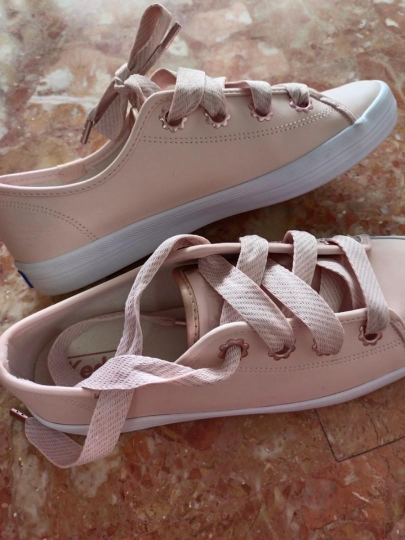 Pink leather keds sales