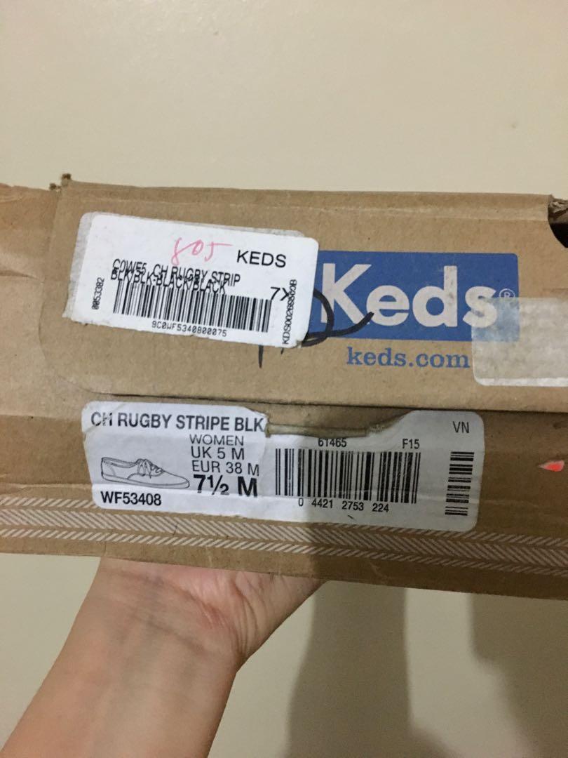 Keds Rugby stripe black sneakers (Category: Sneakers) located in Mandaluyong City. Submitted by jenv2018 (Listing ID 1107880494, Image 3). Description: Keds sneakers size 7 1/2 women. Never been used. RFS decluttering.
