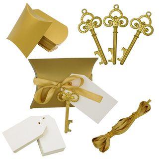 5ey Bottle Opener with ribbon and candy box (50pcs) (Wedding Souvenirs)