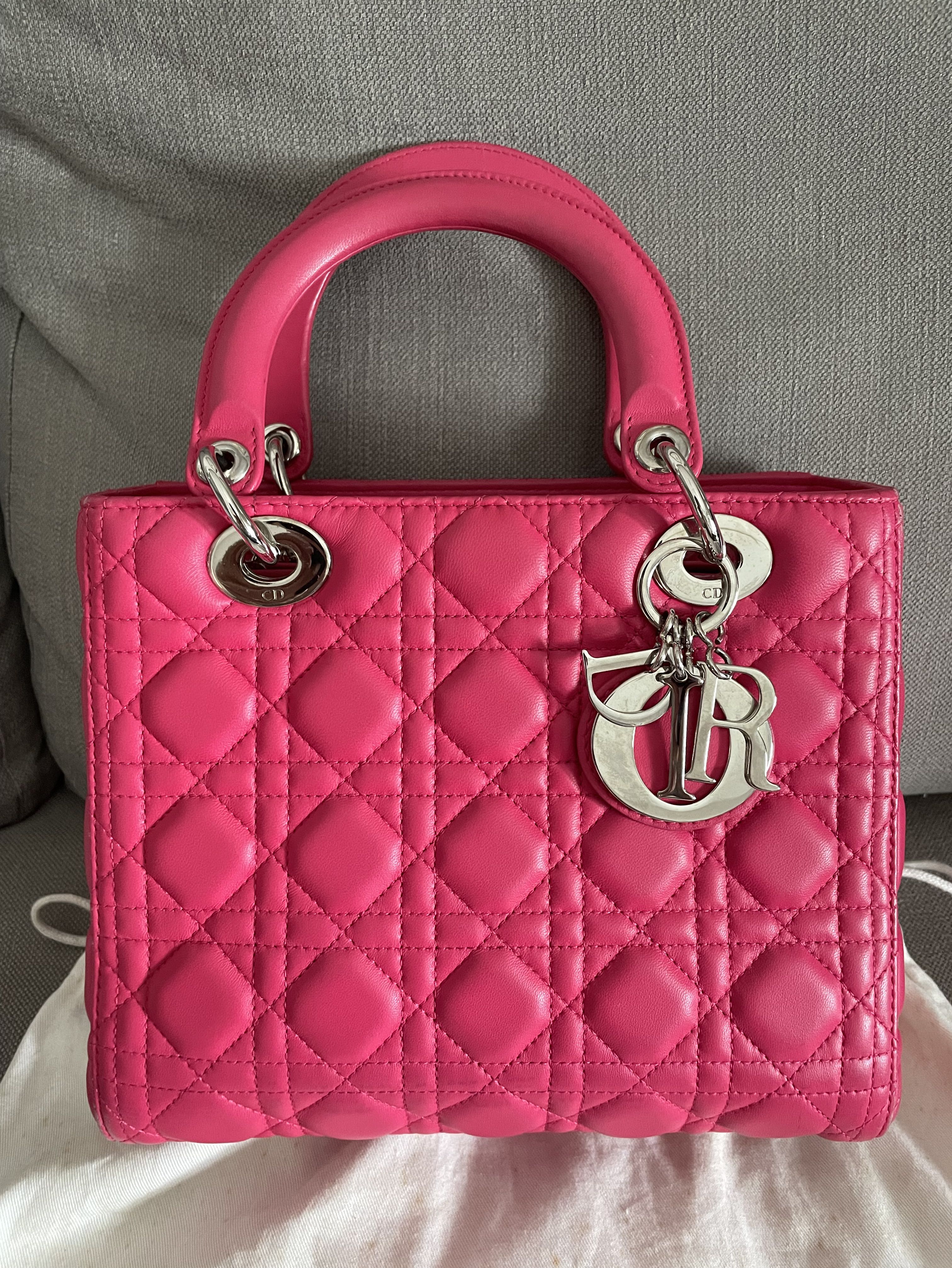 Return  Christian Dior Lady Dior Medium Bag in Hot Pink Lambskin with Gold  HardwareChristian DiorBRANDSMILAN CLASSIC Luxury Trade Company Since 2007