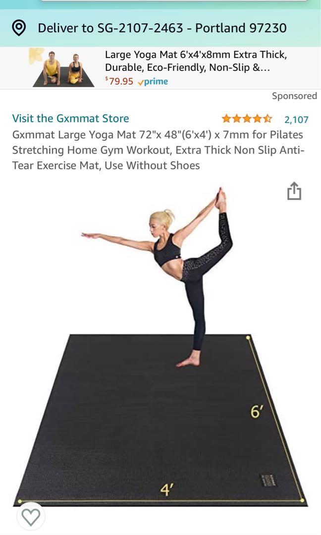 Large Yoga Mat (6x4), Sports Equipment, Exercise & Fitness