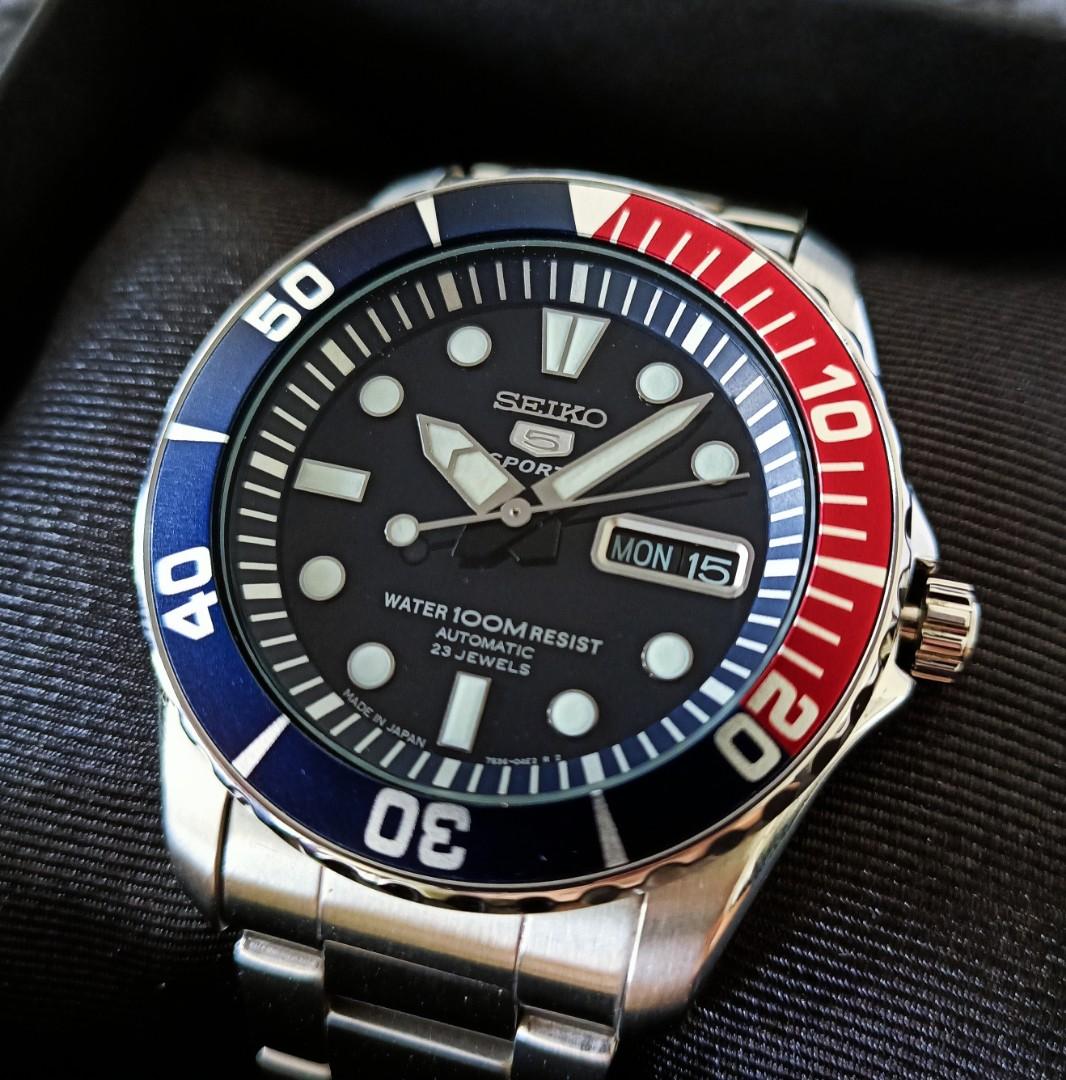 LNIB] SNZF15J1 Seiko Sea Urchin Pepsi Automatic Sports Watch (Discontinued),  Men's Fashion, Watches & Accessories, Watches on Carousell