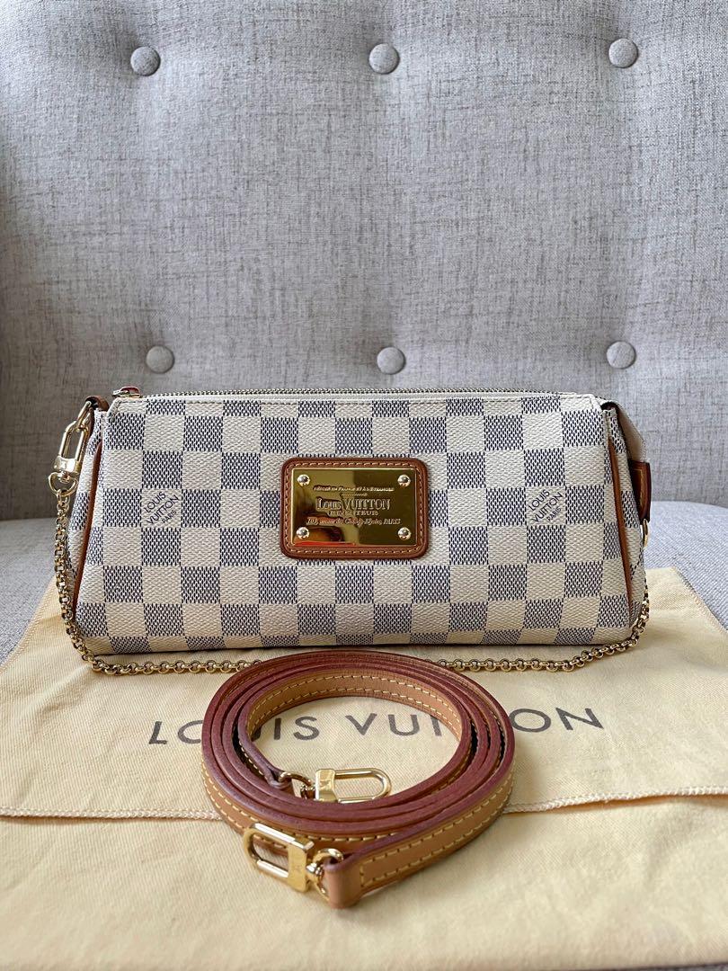Louis Vuitton Eva Clutch Damier Azur, Luxury, Bags & Wallets on Carousell