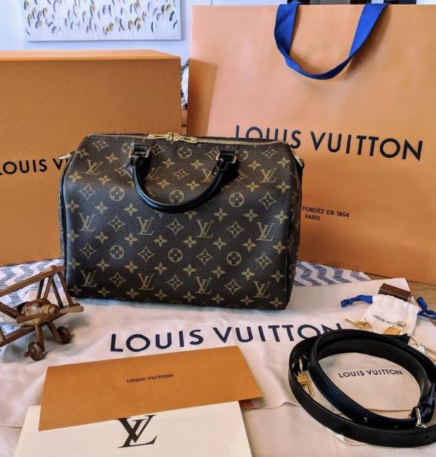 Authentic Limited Edition Louis Vuitton Speedy 30 BANDOULIERE WORLD TOUR,  Luxury, Bags & Wallets on Carousell