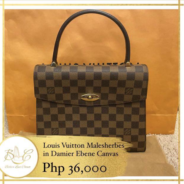 LV Malesherbes Top Handle Bag, Luxury, Bags & Wallets on Carousell
