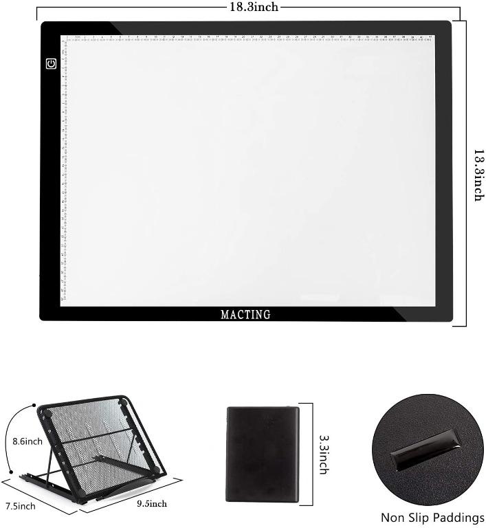 MACTING A3 Light Box, Diamond Painting Tracing Light Pad with Carry Bag