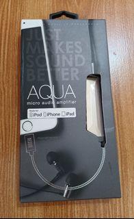 NEXUM Aqua micro audio amplifier · 世界最細最輕量耳機擴音機 · HD Audio 24bit/192KHz · 高品質數位24bits/192Khz DAC解碼晶片。現只有mirco頭