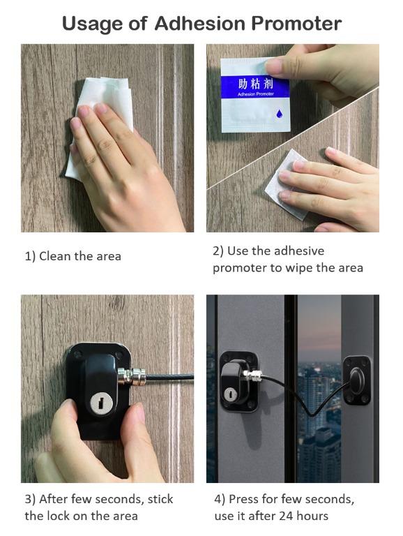 3Pcs/Set Child Safety Strap Locks Multi-Use Adhesive Plastic Baby Proofing  Locks For Cabinets And Drawers,Toilet,Fridge