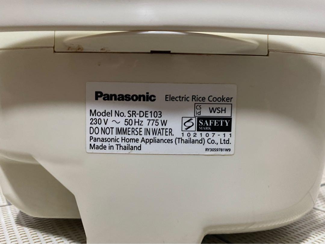Panasonic Rice cooker (SRDE103), TV & Home Appliances, Kitchen