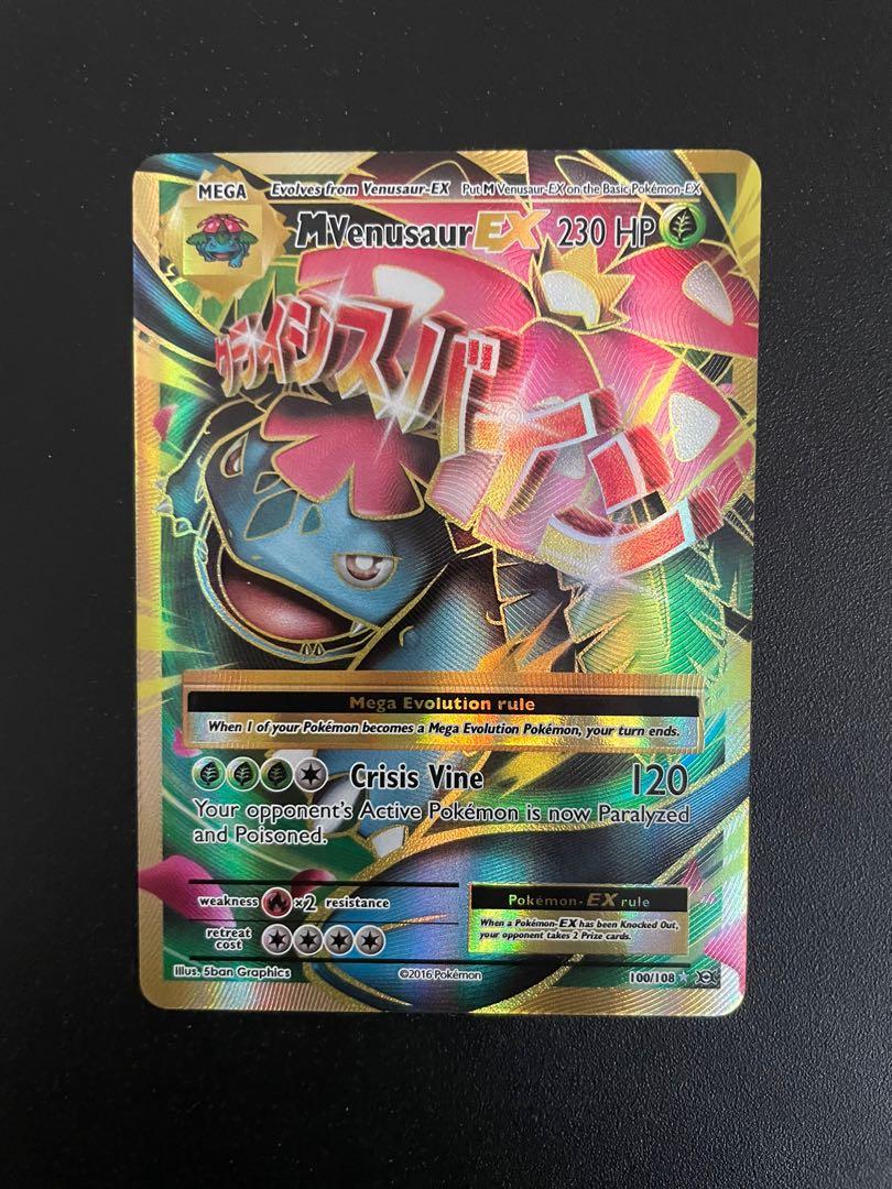 Pokemon Tcg M Venusaur Ex 100 108 Full Art Ultra Rare Xy Evolution Hobbies Toys Toys Games On Carousell