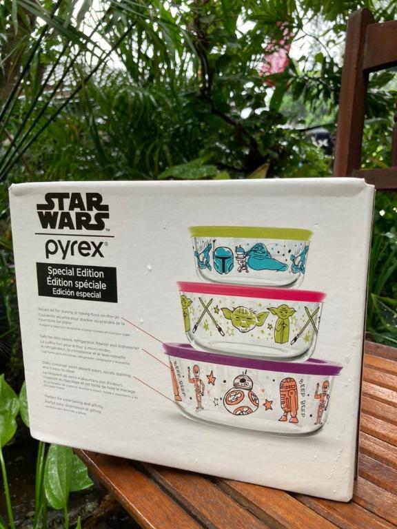 Pyrex Star Wars Decorated Glass Food Storage 6pcs