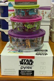Pyrex Star Wars Decorated Glass Food Storage 6pcs