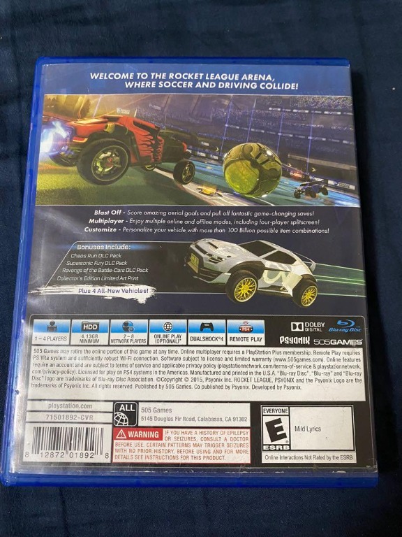 Rocket League Collector's Edition Playstation 4 PS4 KIDS MULTIPLAYER GAME  PS5