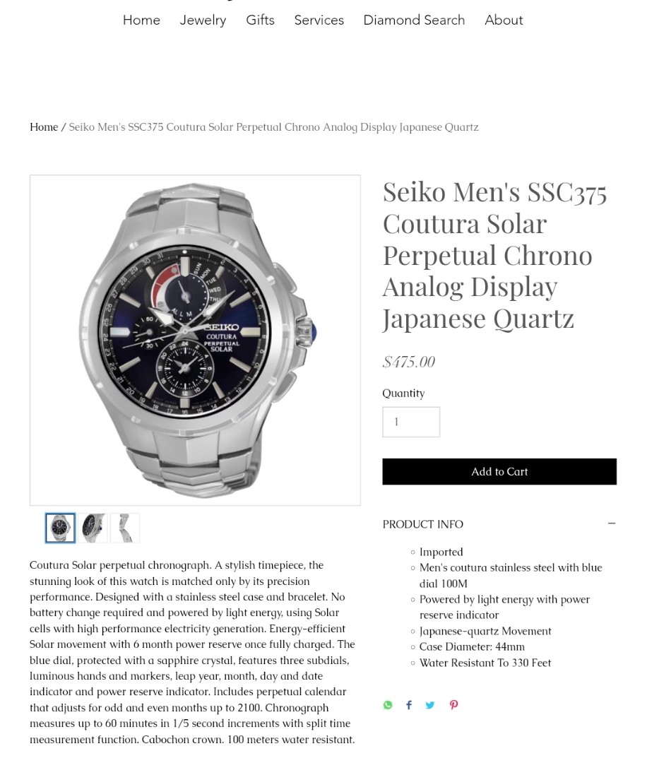 Seiko ssc375 shop