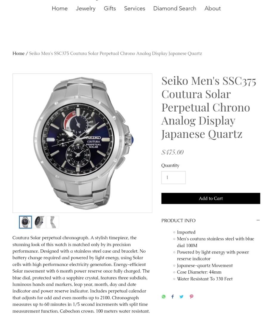 Seiko Coutura ssc375