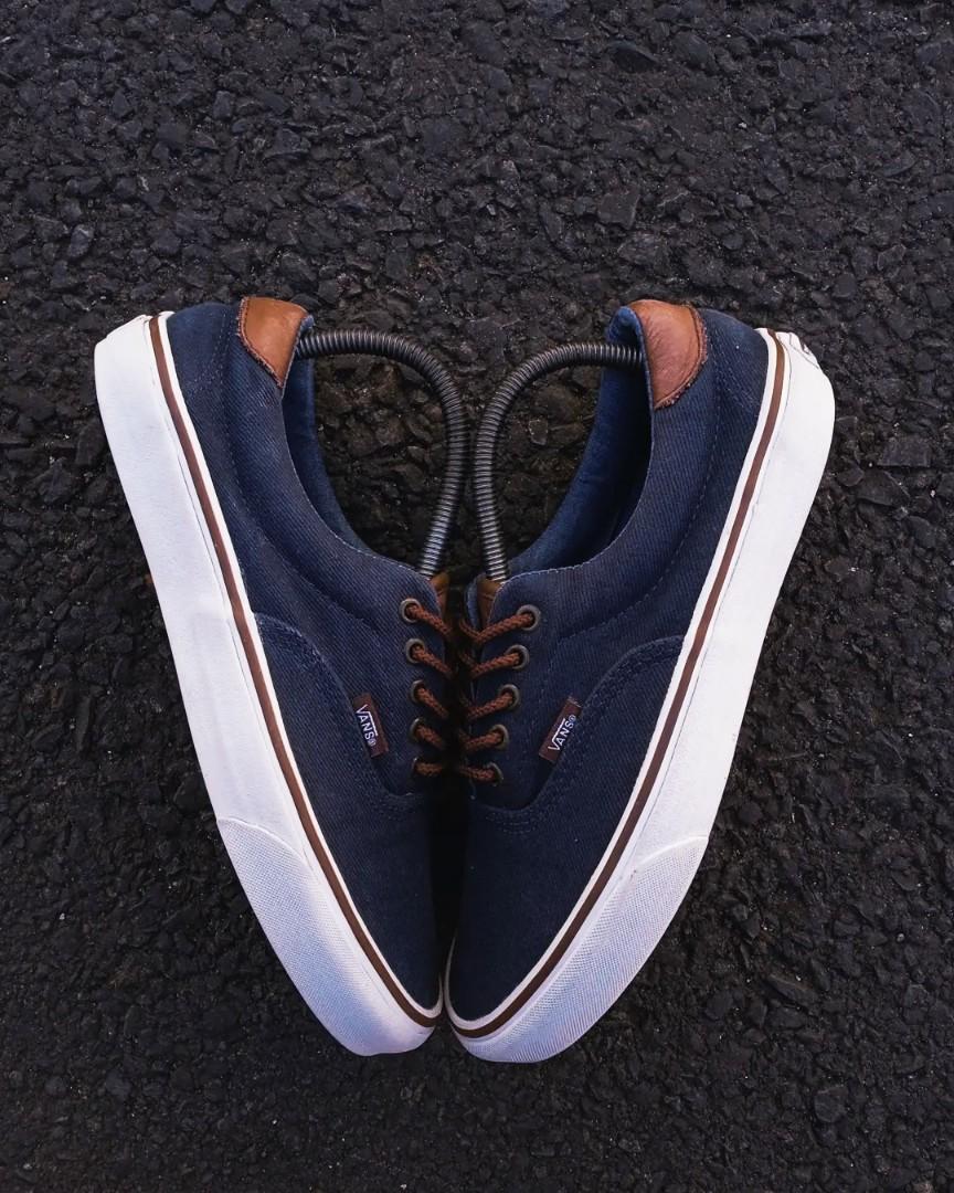 blue vans leather tongue