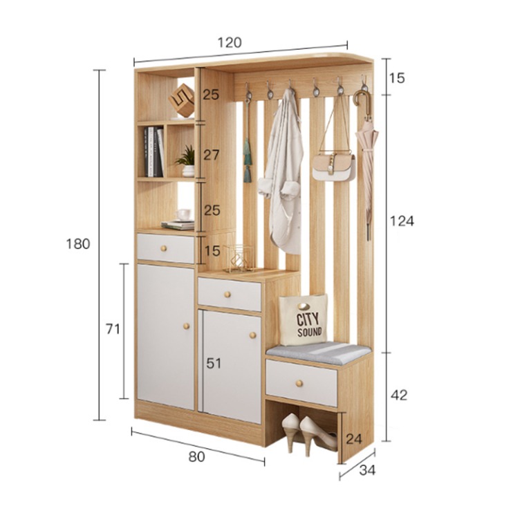 Shoe storage Entrance Hall Partition Shoe