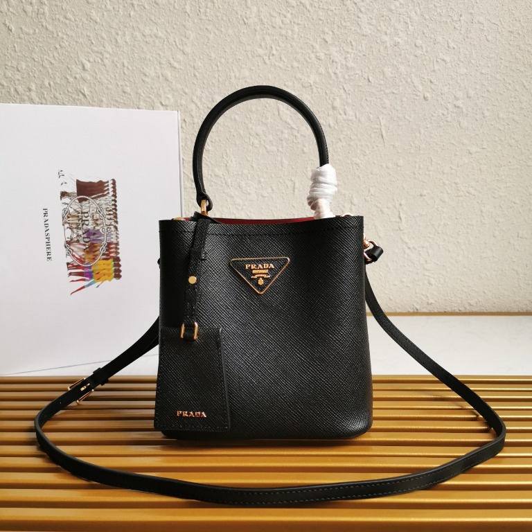 Prada Small Saffiano Leather Prada Panier Bag