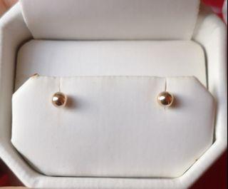 Steal! New 14k YG Ball Earrings
