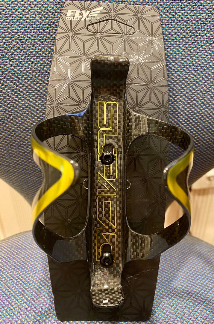 SUPACAZ Fly Carbon Bottle Cage x 2 Gold