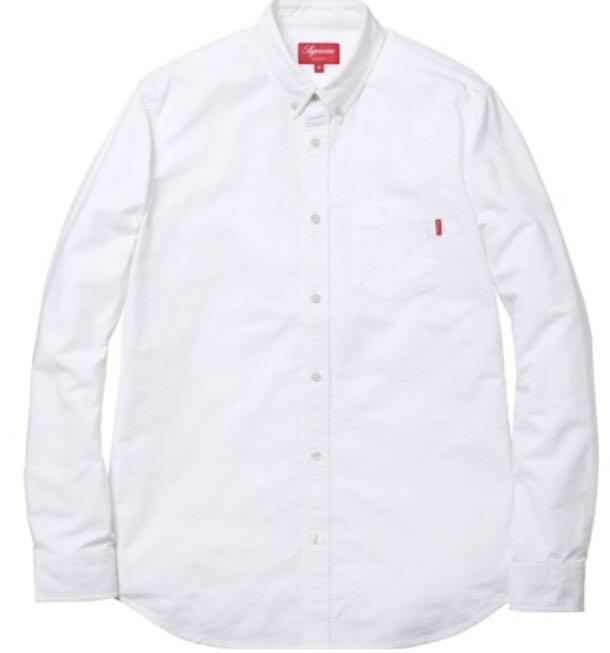 Supreme Oxford Shirt 牛津恤衫（白色）- L size, 男裝, 上身及套裝