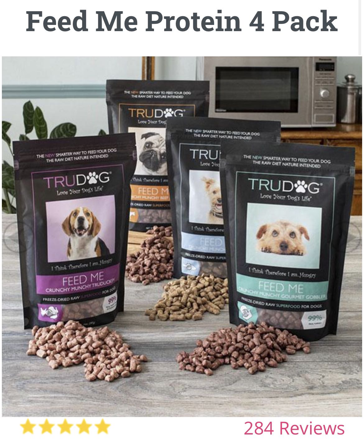Trudog feed me crunchy munchy gourmet top gobbler dry dog food